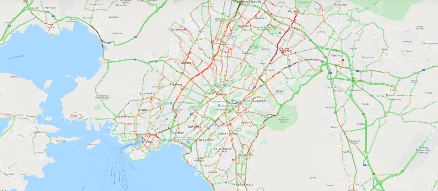 Κίνηση τώρα: Μποτιλιάρισμα σε Κηφισίας και Κηφισό 