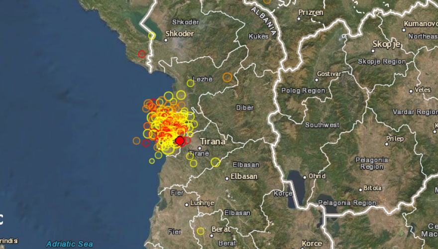 Αλβανία: Μετασεισμός 4,5 Ρίχτερ ταρακούνησε το Δυρράχιο και τα Τίρανα