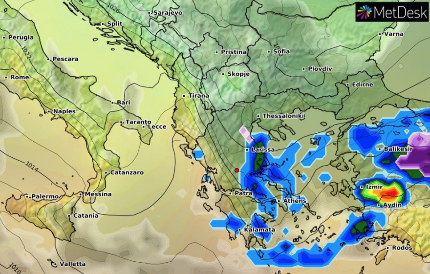 Καιρός - Κακοκαιρία τώρα: Δείτε χάρτες με τις περιοχές που βρέχει - χιονίζει