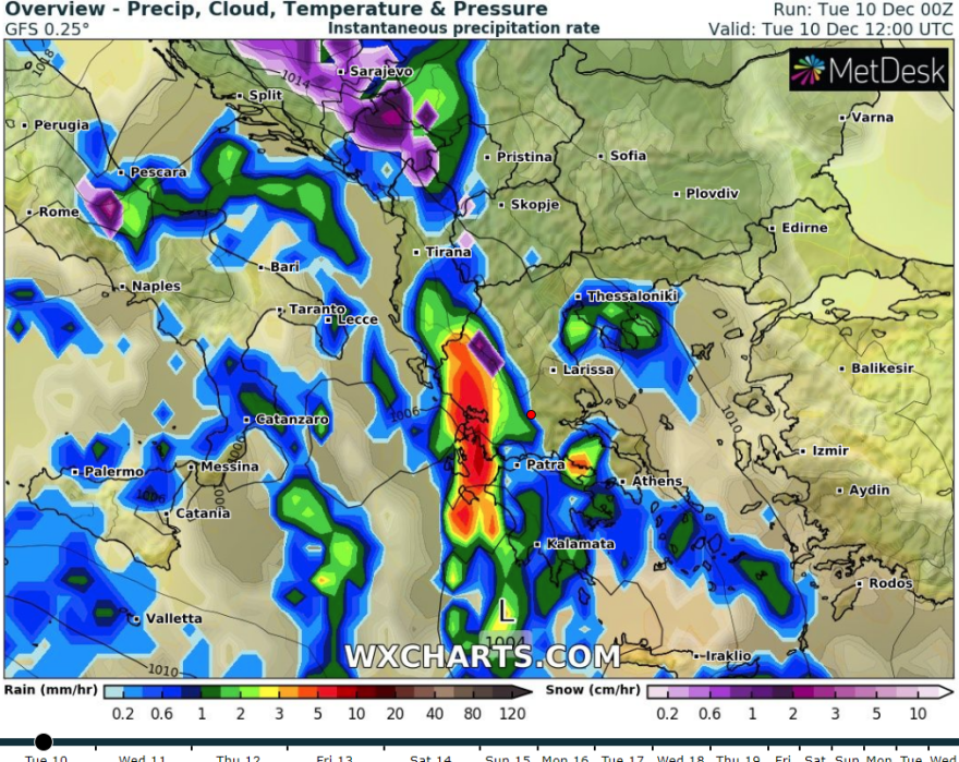 Καιρός - Έκτακτο δελτίο ΕΜΥ: Η κακοκαιρία «Διδώ» πλησιάζει την Αθήνα - Δείτε χάρτες 