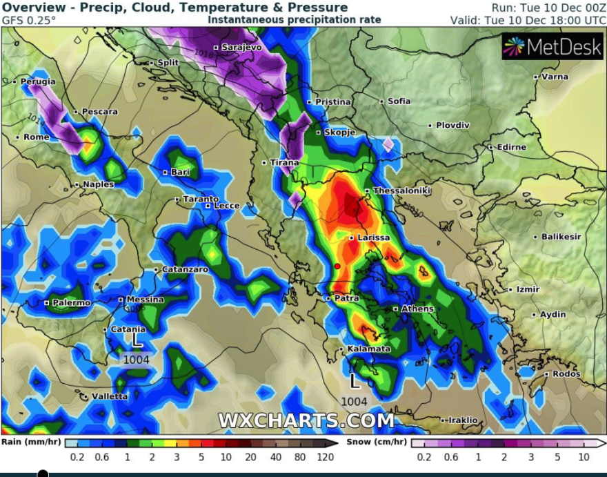 Καιρός - Έκτακτο δελτίο ΕΜΥ: Η κακοκαιρία «Διδώ» πλησιάζει την Αθήνα - Δείτε χάρτες 