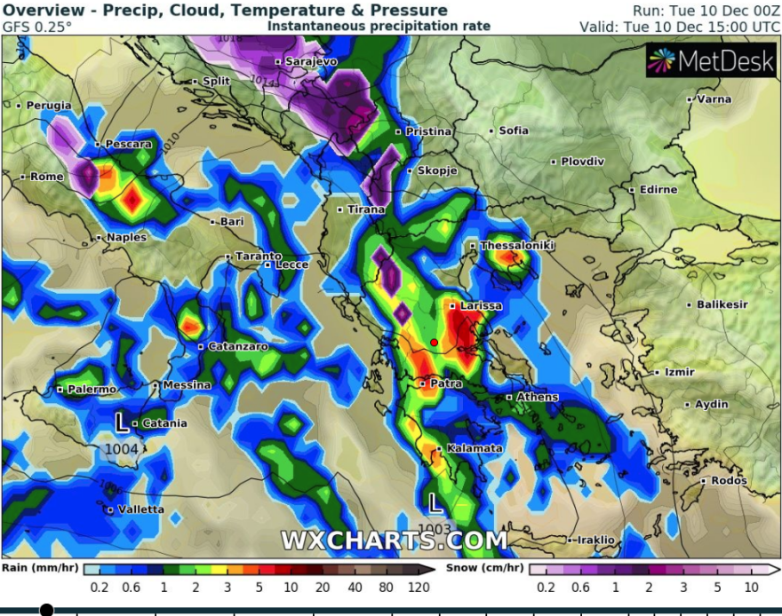 Καιρός - Έκτακτο δελτίο ΕΜΥ: Η κακοκαιρία «Διδώ» πλησιάζει την Αθήνα - Δείτε χάρτες 