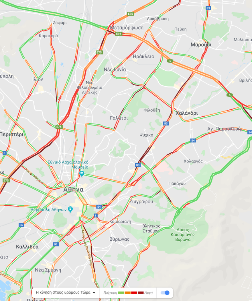 Μποτιλιάρισμα στους δρόμους - Ουρές στον Κηφισό μετά από τροχαίο