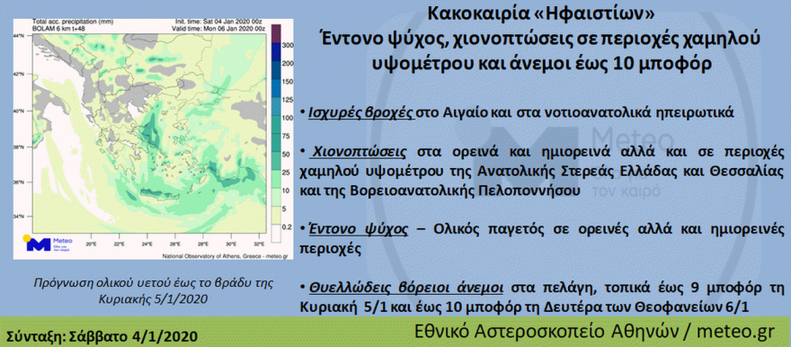 Επελαύνει ο «Ηφαιστίων»: Χιόνια σε Μαγνησία, Αχαΐα και Αρκαδία - Πού υπάρχουν προβλήματα στην κίνηση