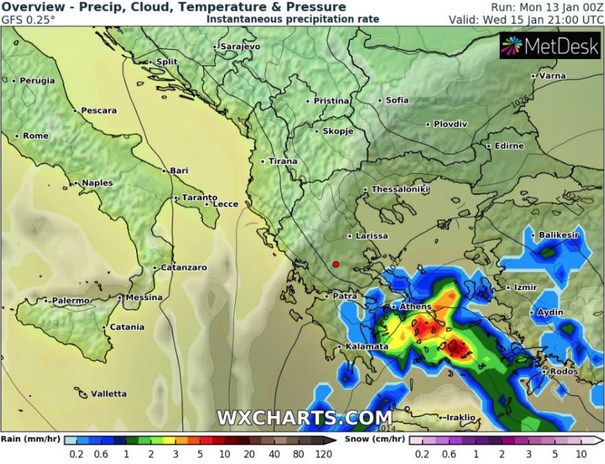 Καιρός: Προειδοποίηση για μεγάλα ύψη βροχής και σκόνη από αύριο - Δείτε πού 