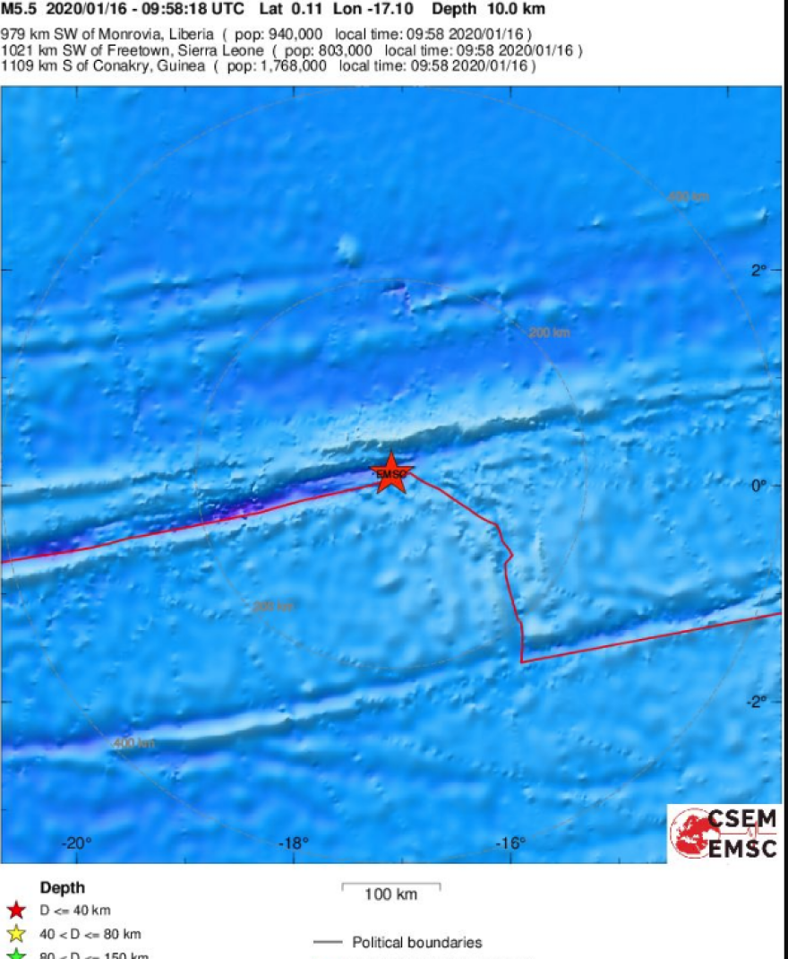 Σεισμός: 5,5 Ρίχτερ στον Ατλαντικό ωκεανό στη νήσο της Αναλήψεως