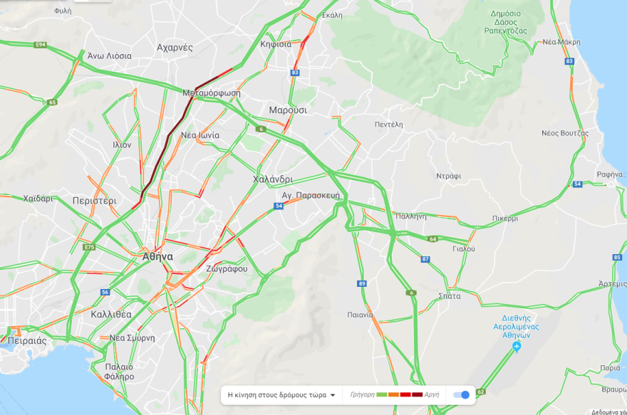 Κίνηση: Μεγάλο μποτιλιάρισμα στην Αθηνών - Λαμίας  - Ουρά χιλιομέτρων - Δείτε Live 