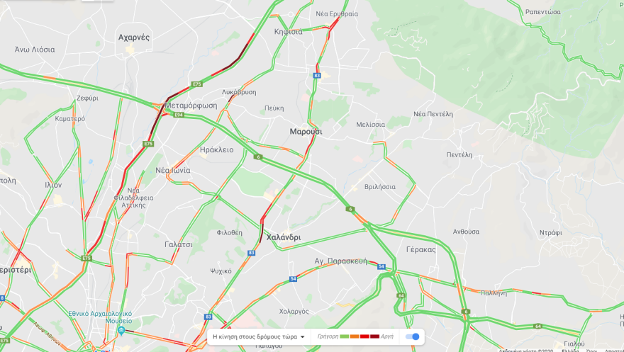 Κίνηση: Μποτιλιάρισμα στην Αθηνών - Λαμίας, λόγω έργων - Δείτε τώρα LIVE εικόνα 