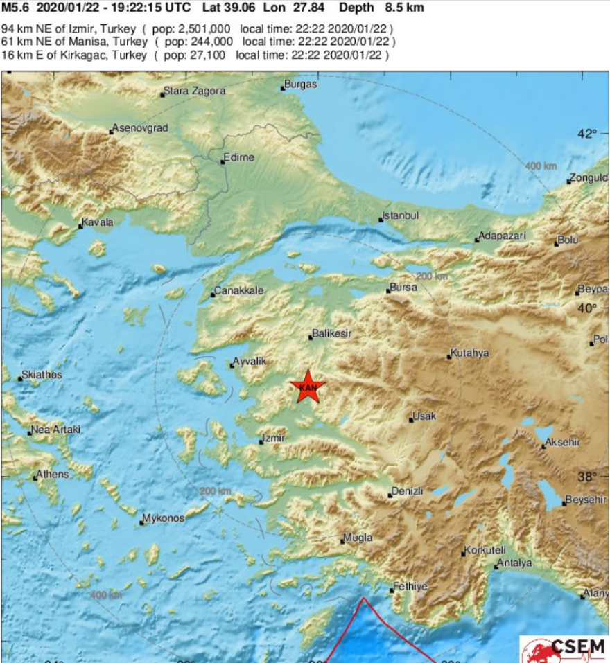 Σεισμός 5,3 Ρίχτερ στην Τουρκία: Αισθητός και στο Αιγαίο
