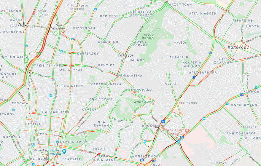 Κίνηση: Σε ποιους δρόμους εντοπίζονται προβλήματα στην κυκλοφορία