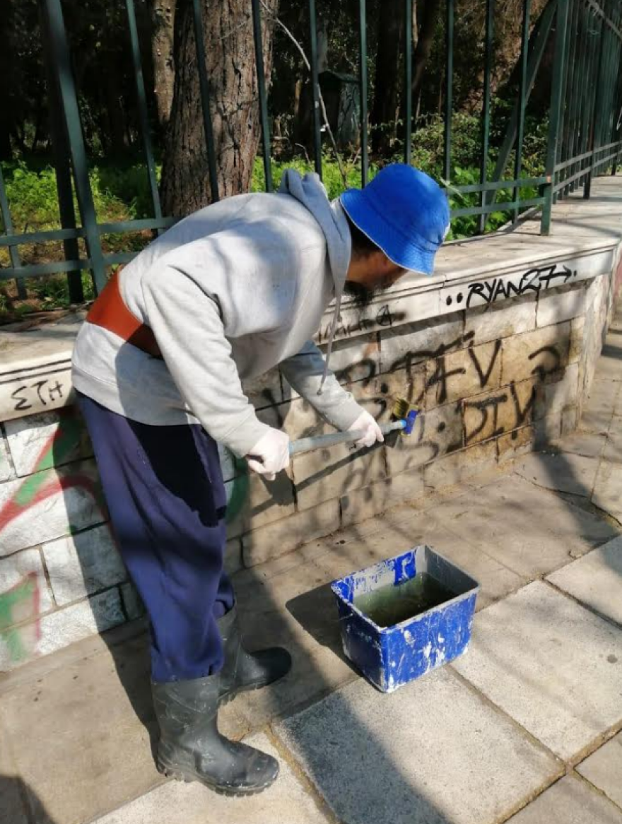 Δήμος Αθηναίων: Μεγάλη αντιγκράφιτι επιχείρηση στο Πεδίον του Άρεως