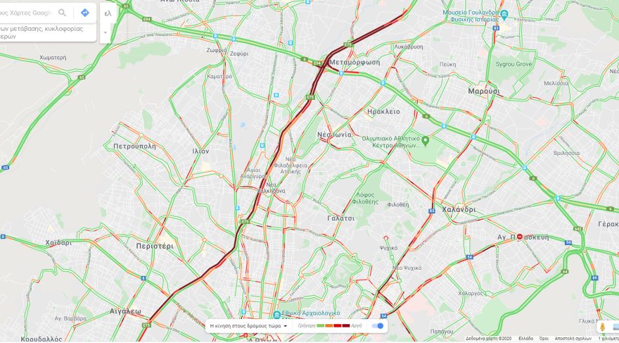 Κίνηση: Μποτιλιάρισμα χιλιομέτρων στην Αθηνών - Λαμίας, λόγω τροχαίου