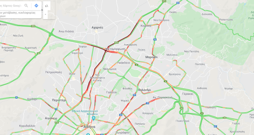 Κίνηση: Μποτιλιάρισμα χιλιομέτρων στην Αθηνών - Λαμίας, λόγω τροχαίου  - Δείτε Live