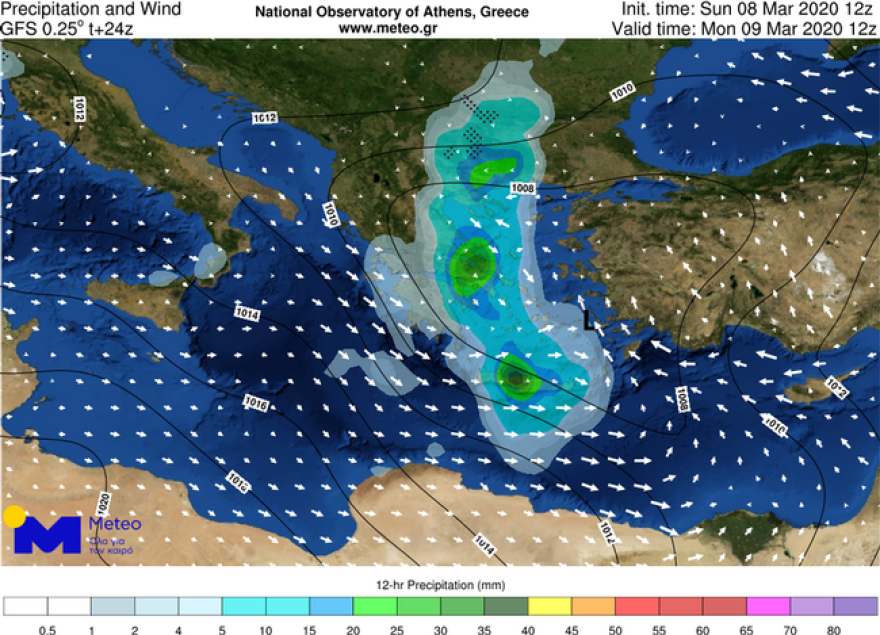 Καιρός: Πού θα «χτυπήσει» η κακοκαιρία τις επόμενες ώρες - Δείτε χάρτες με τα ύψη βροχής και τις θερμοκρασίες 