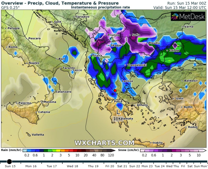 Καιρός: Έρχεται κακοκαιρία από βόρεια - Ποιες περιοχές θα πληγούν -  Δείτε χάρτες 