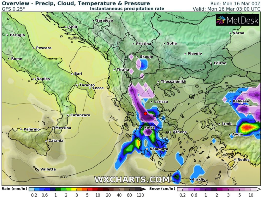 Καιρός: Κακοκαιρία με 9 μποφόρ στο Αιγαίο, πτώση της θερμοκρασίας και δεμένα πλοία - Δείτε χάρτες 
