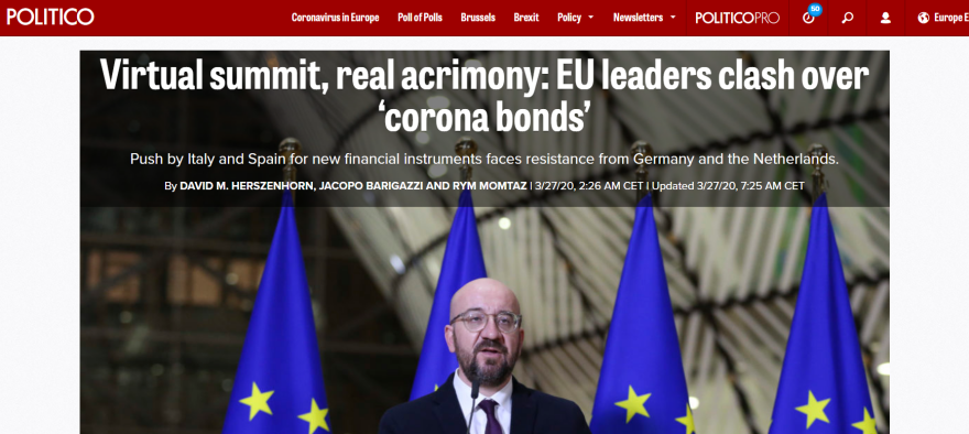 Κορωνοϊός - Σύνοδος Κορυφής: Ο «καβγάς» Μέρκελ-Κόντε για το κορωνο-ομόλογο μέσα από τον ξένο Τύπο