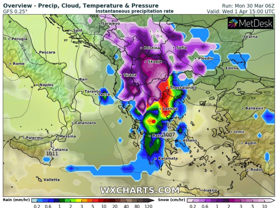 Καιρός: Νέα κακοκαιρία από την Τρίτη με καταιγίδες - Δείτε ποιες περιοχές θα επηρεαστούν 