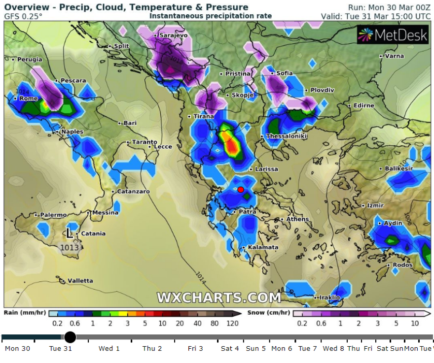 Καιρός: Νέα κακοκαιρία από την Τρίτη με καταιγίδες - Δείτε ποιες περιοχές θα επηρεαστούν 