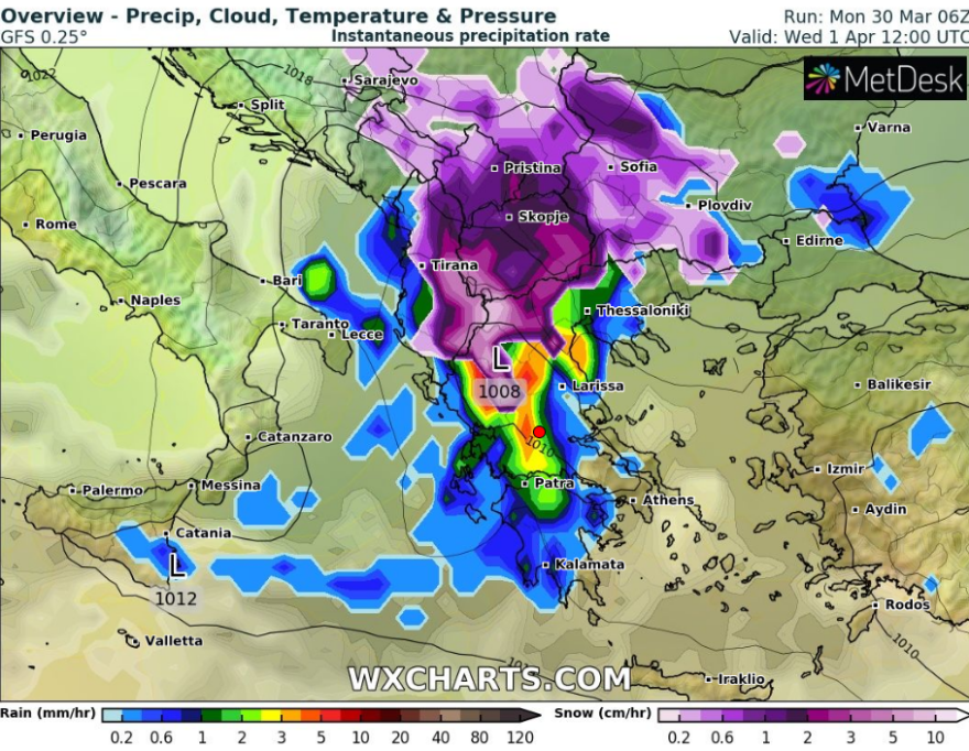 Καιρός: Διαβάστε πού θα σημειωθούν βροχές και καταιγίδες σήμερα - Πρωταπριλιά με κακοκαιρία