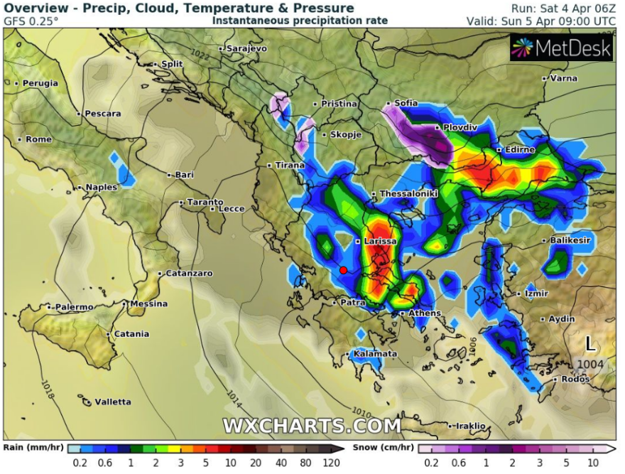 Καιρός: Σε κλοιό κακοκαιρίας η χώρα την Κυριακή - Πού θα βρέξει, πού θα χιονίσει σήμερα 