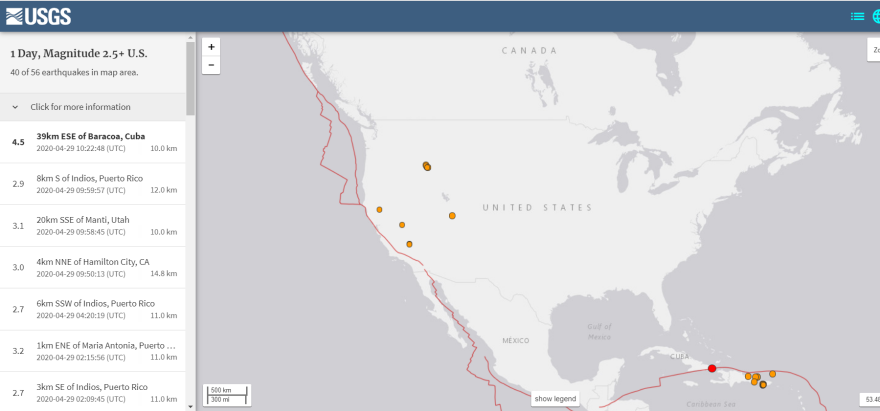 Σεισμός τώρα: 4,5 Ρίχτερ στην Κούβα