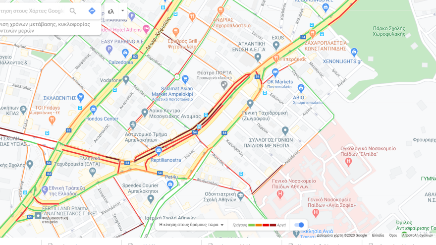 Κίνηση: Μεγάλο μποτιλιάρισμα στην άνοδο της Κηφισίας, στο ύψος του Φάρου Ψυχικού - Δείτε LIVE