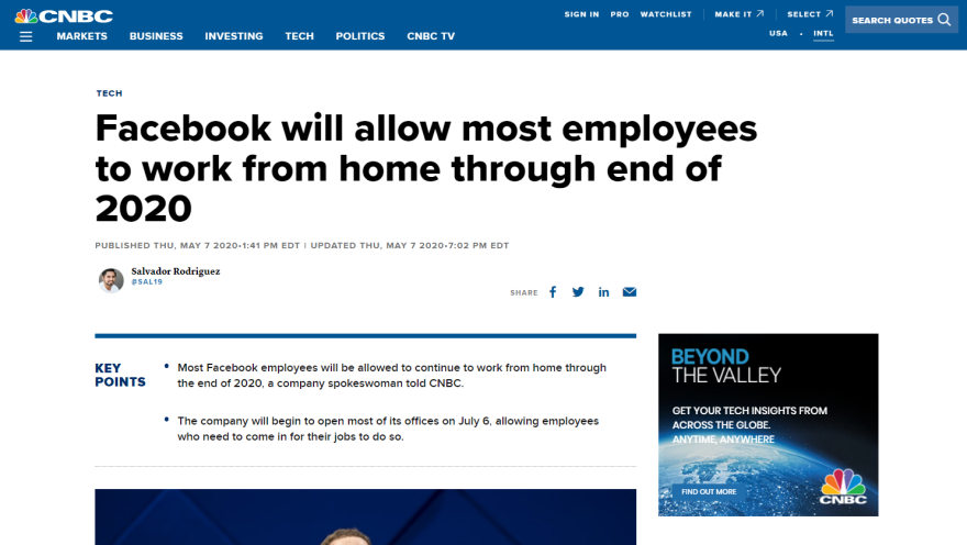 Τηλεργασία - Facebook: Δουλειά από το σπίτι μέχρι και το τέλος του 2020