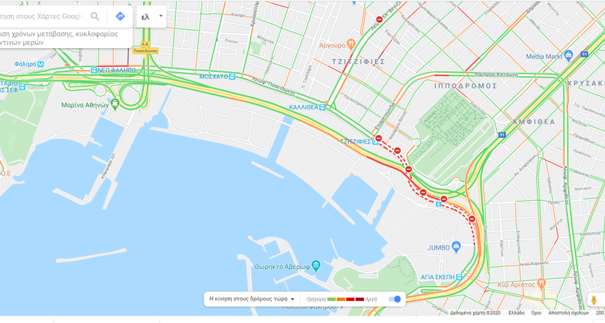 Κίνηση: Χωρίς μποτιλιάρισμα η λεωφόρος Ποσειδώνος