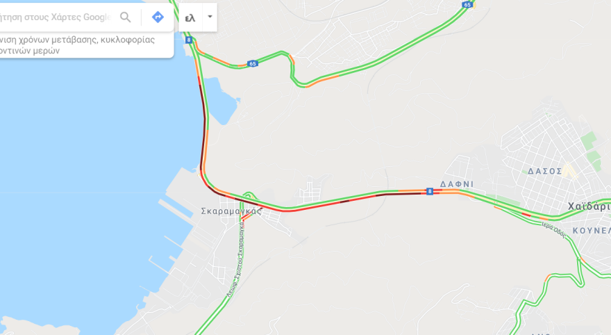 Κίνηση τώρα: Τροχαίο στο Δαφνί - Μεγάλο μποτιλιάρισμα  - Δείτε LIVE 