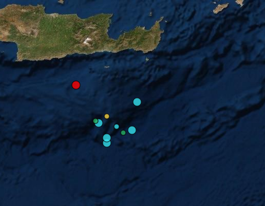 Σεισμική δόνηση 3,9 Ρίχτερ ανοιχτά της Κρήτης