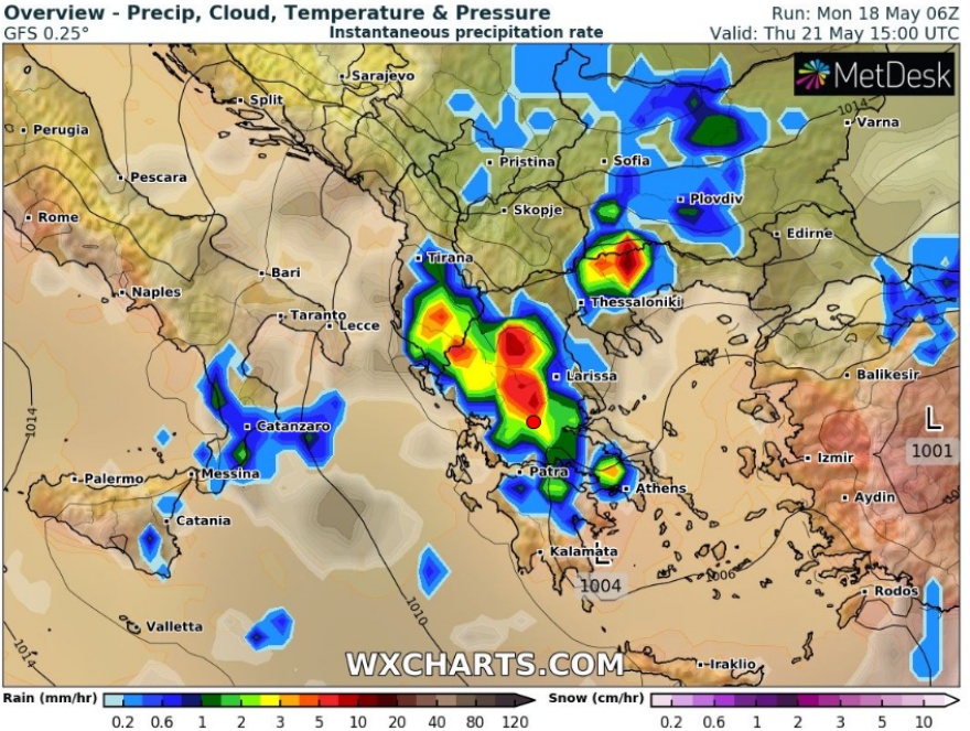 Έκτακτο δελτίο καιρού: Ισχυρές καταιγίδες και μεγάλη πτώση της θερμοκρασίας από την Πέμπτη