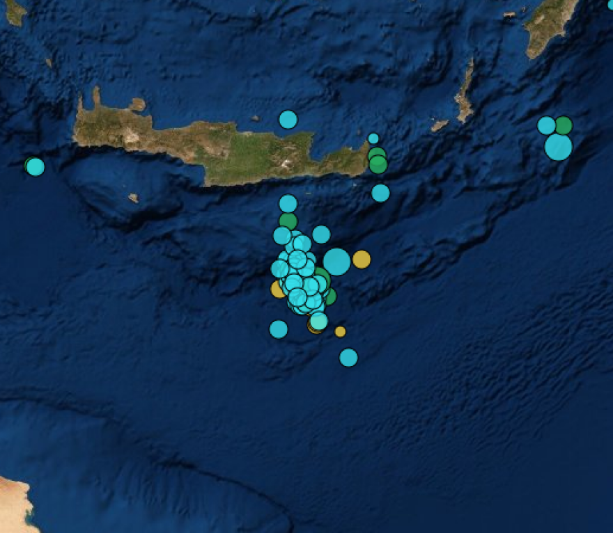 Ο χορός των Ρίχτερ καλά κρατεί στην Κρήτη: Τέσσερις δονήσεις πάνω από 3 Ρίχτερ σε 66 λεπτά