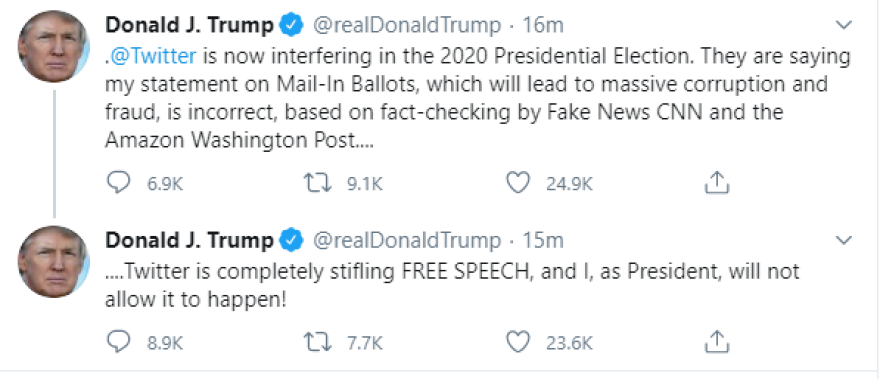 Twitter: Fake news ανάρτηση από τον Ντόναλντ Τραμπ