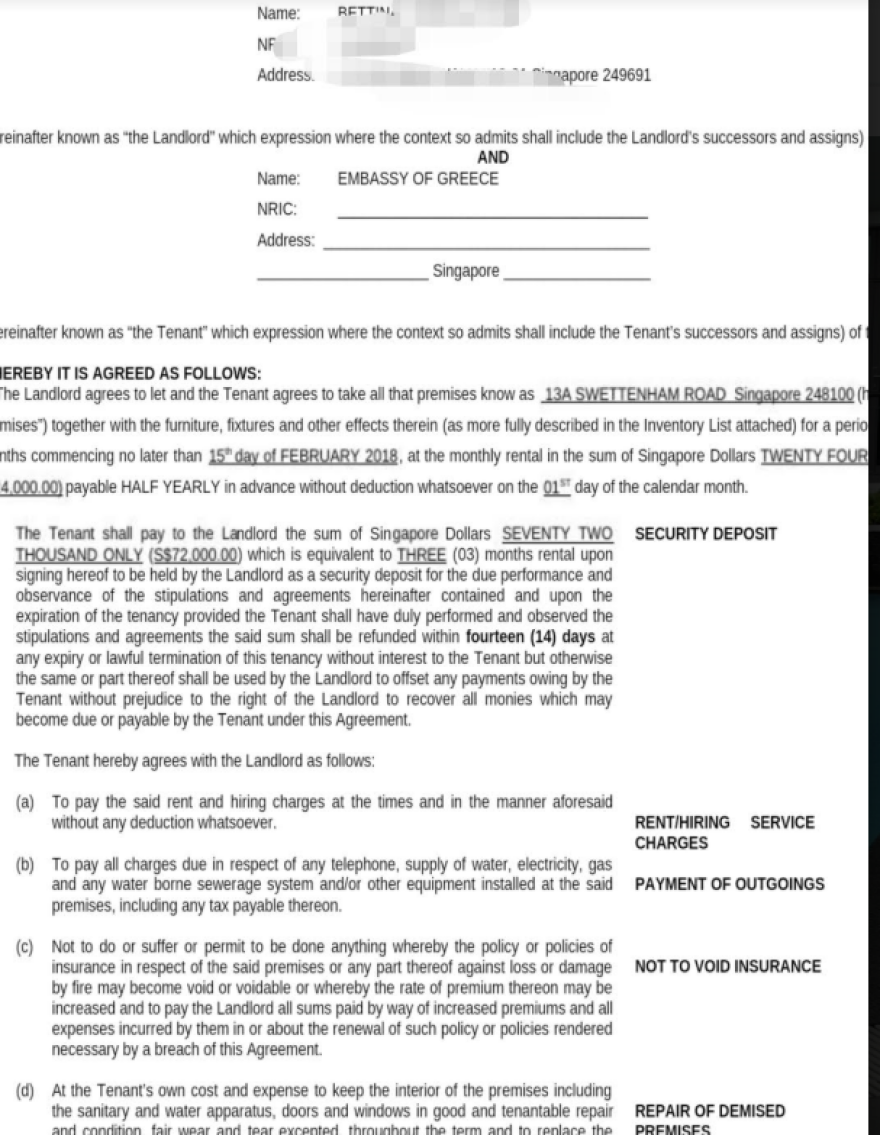 20.000 ευρώ ενοίκιο για την έπαυλη της πρέσβειρας της Ελλάδας στη Σιγκαπούρη 