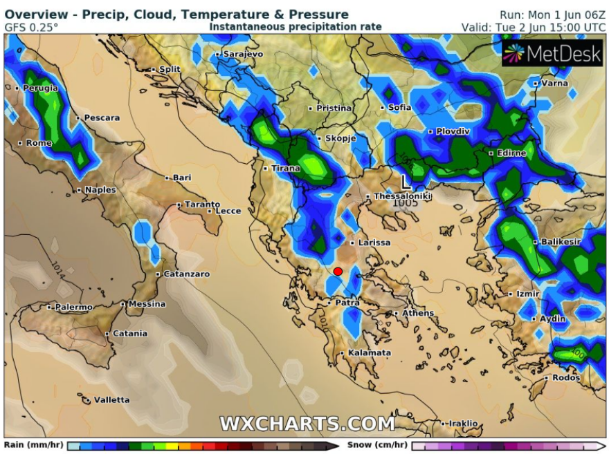 Καιρός: Καταιγίδες και σήμερα - Δείτε χάρτες
