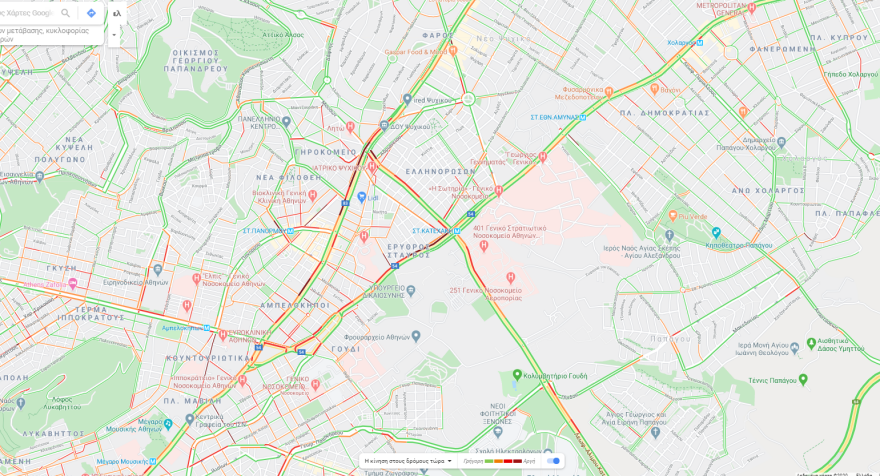 Κίνηση: Χωρίς μποτιλιάρισμα οι δρόμοι - Σε ποια σημεία «κολλάνε» Κηφισίας - Μεσογείων