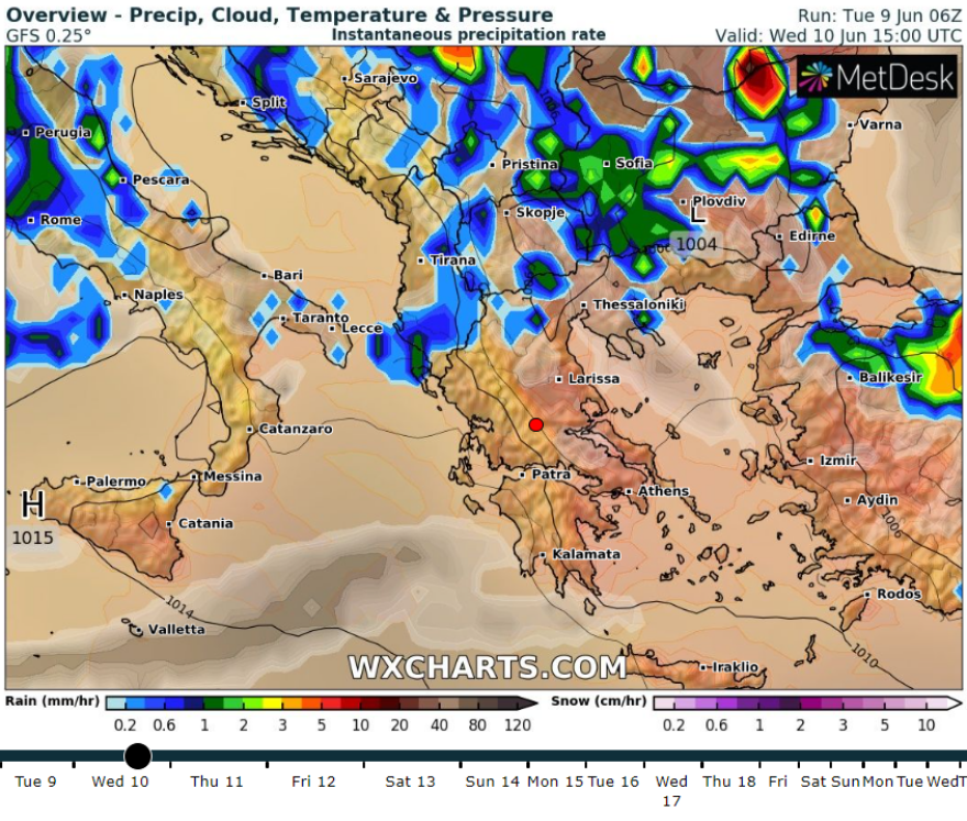 Καιρός: Τοπικές βροχές στα ορεινά σήμερα - Δείτε χάρτες 
