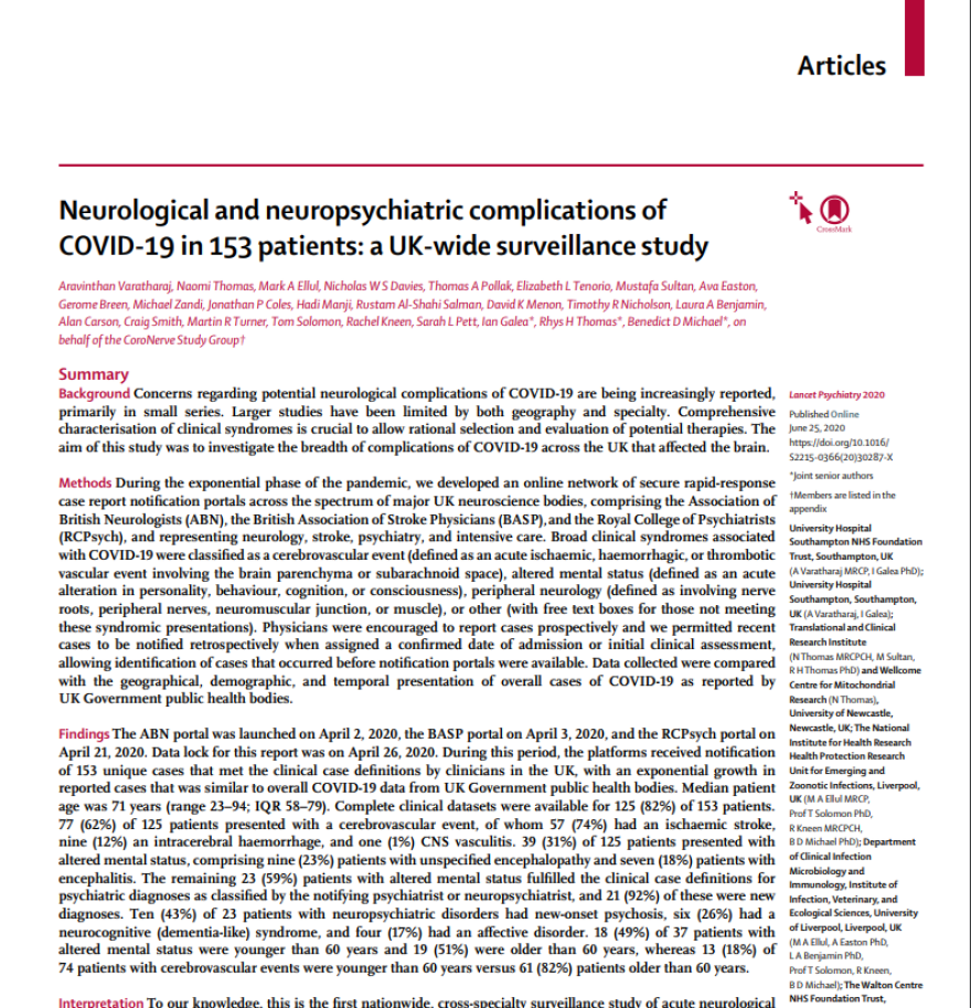 Κορωνοϊός: Πώς επηρεάζει τον εγκέφαλο η σοβαρή νόσος Covid-19