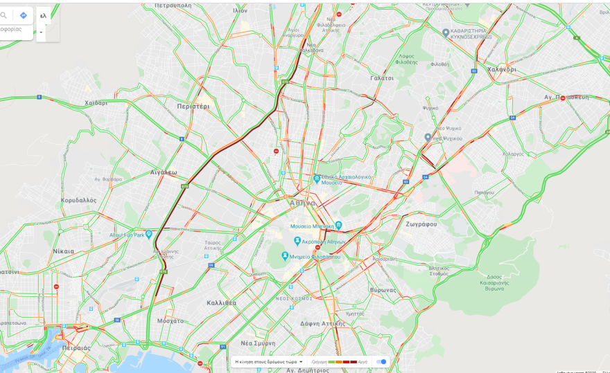 Κίνηση τώρα:  Μποτιλιάρισμα στον Κηφισό - LIVE εικόνα
