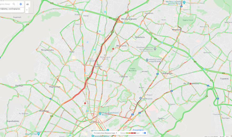 Κίνηση τώρα: Χωρίς προβλήματα η κυκλοφορία στους δρόμους