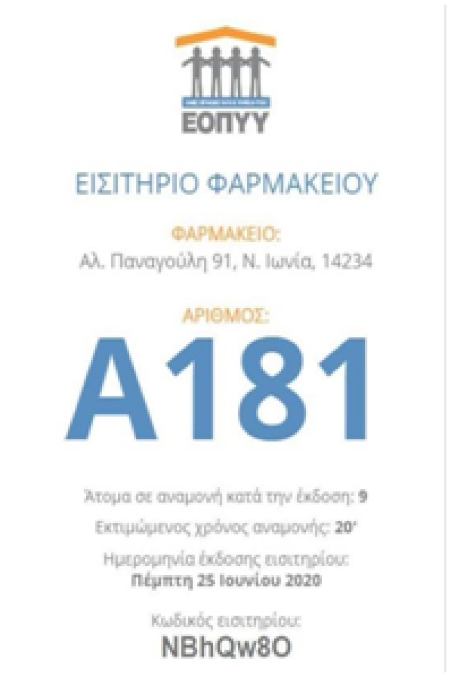 Φαρμακεία ΕΟΠΥΥ: Ηλεκτρονικό εισιτήριο για εξυπηρέτηση χωρίς αναμονές