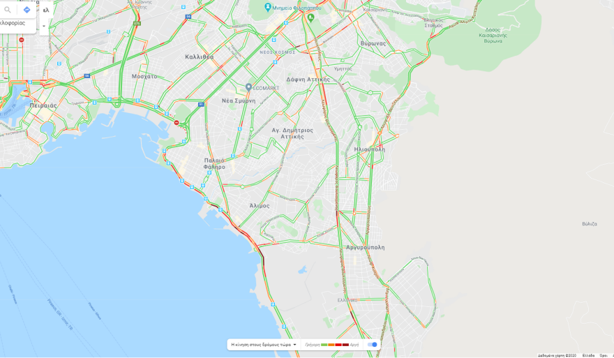 Κίνηση στην Ποσειδώνος, λόγω τροχαίου