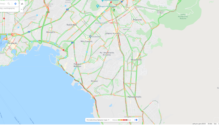 Κίνηση στην Ποσειδώνος, λόγω τροχαίου