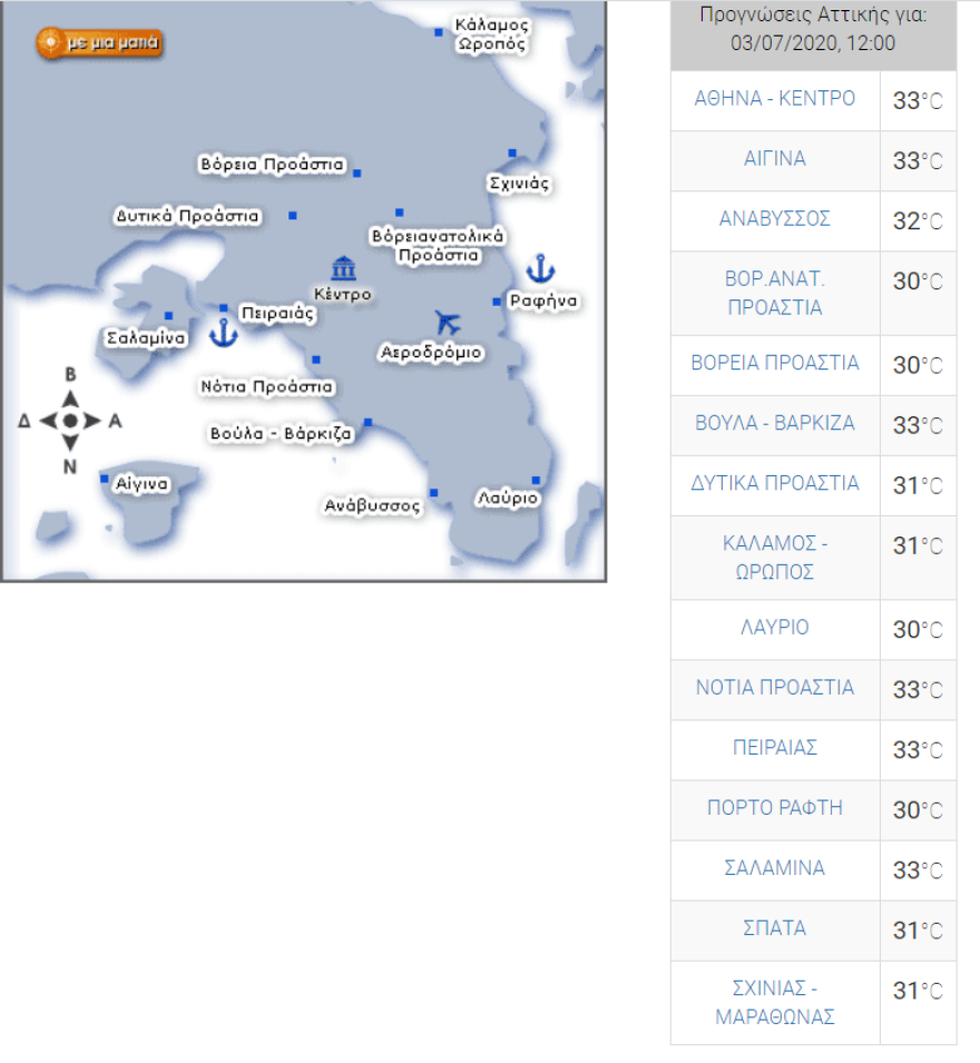 Καιρός στην Αθήνα: Ζέστη και σήμερα  - Πού θα φθάσει η θερμοκρασία