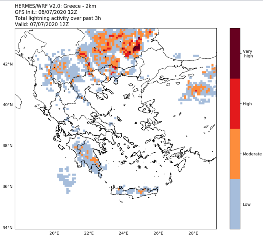 Καιρός: Ισχυρές καταιγίδες με χαλάζι σήμερα - Οι «επικίνδυνες» περιοχές σε χάρτες