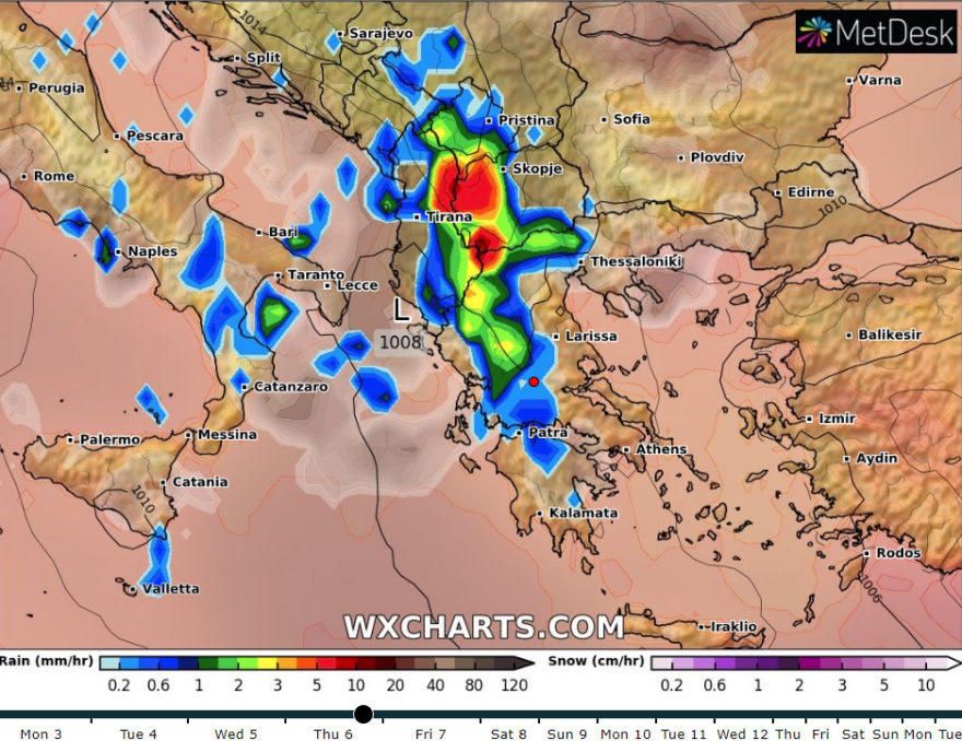 Έκτακτο δελτίο καιρού: Κακοκαιρία με καταιγίδες, χαλάζι από αύριο - Νέοι χάρτες