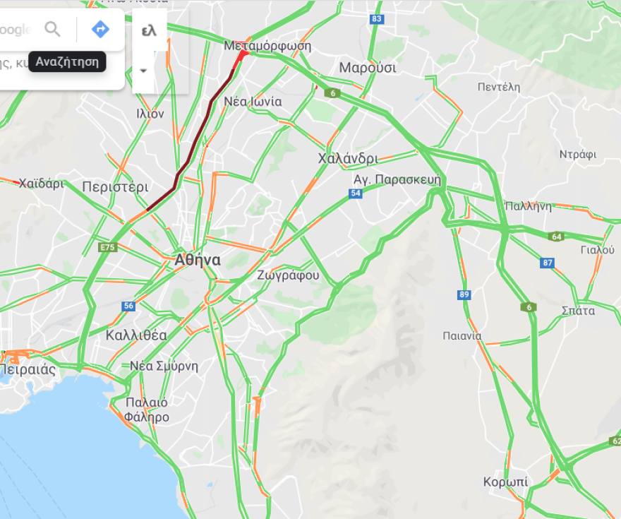 Κίνηση στους δρόμους: Μποτιλιάρισμα στην Αθηνών - Λαμίας - Δείτε Live