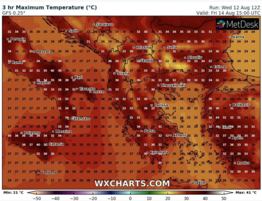 Καιρός - Δεκαπενταύγουστος: Θερμή εισβολή με 37άρια - Πού θα φτάσει η θερμοκρασία 