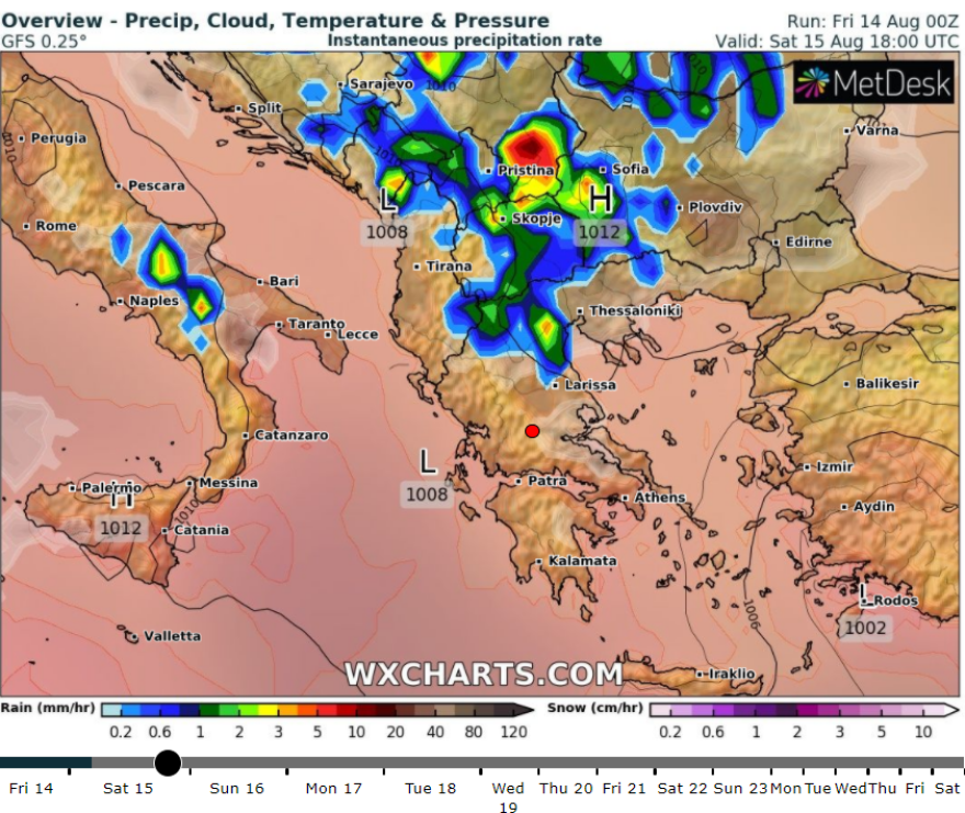 Έκτακτο δελτίο καιρού: Καταιγίδες και χαλάζι στη βόρεια Ελλάδα - Δείτε χάρτες